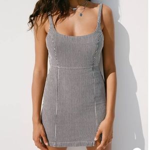 BDG Hudson pinstripe denim mini dress